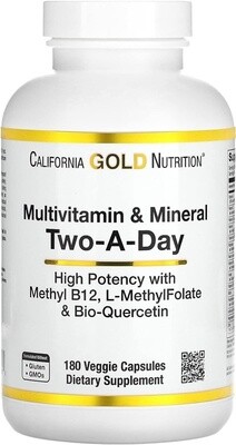 California Gold Nutrition, Multi Vitamins Two-A-Day