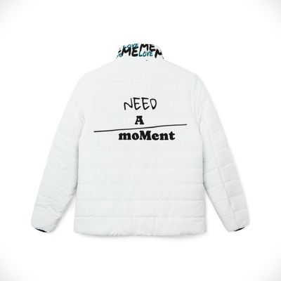 Need A Moment™ White Puffer Jacket