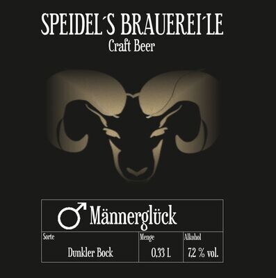 Sixpack Männerglück - dunkler Doppelbock Speidel´s Männerglück - Dunkler Doppelbock