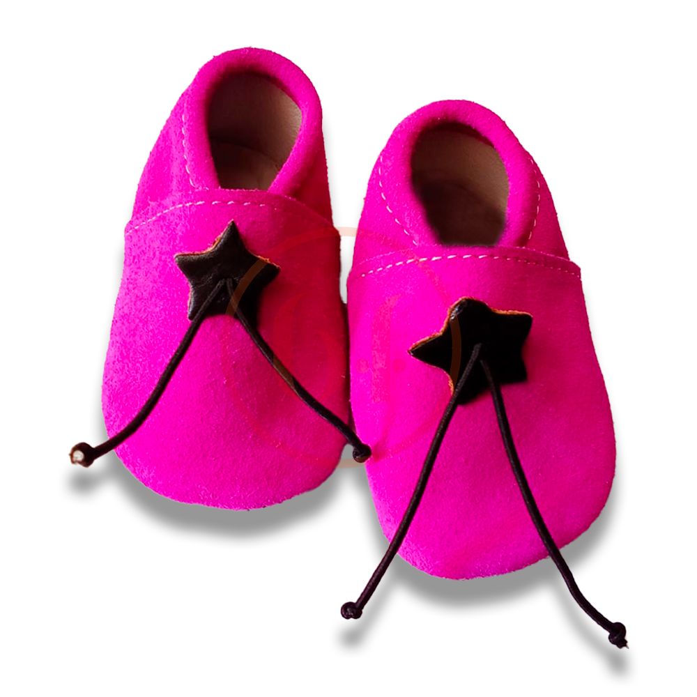 Chausson "Yaouldi" Rose cuir suédé