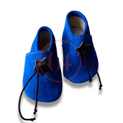 Chausson Chausson "Yaouldi" bleu cuir suédé