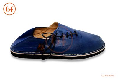 Berbere cuir ARFHA bleue ocean Berbere cuir ARFHA bleue ocean