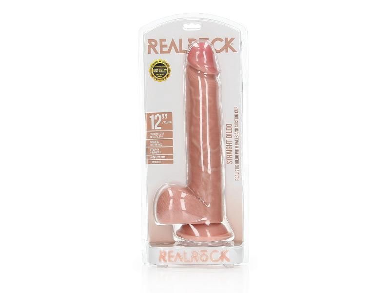 Realrock 12in Ultra Realistic Regular Straight With Balls