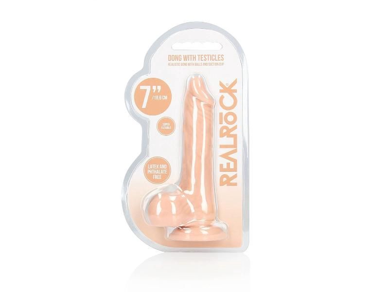 Realrock 7in Skin Realistic Dildo With Balls