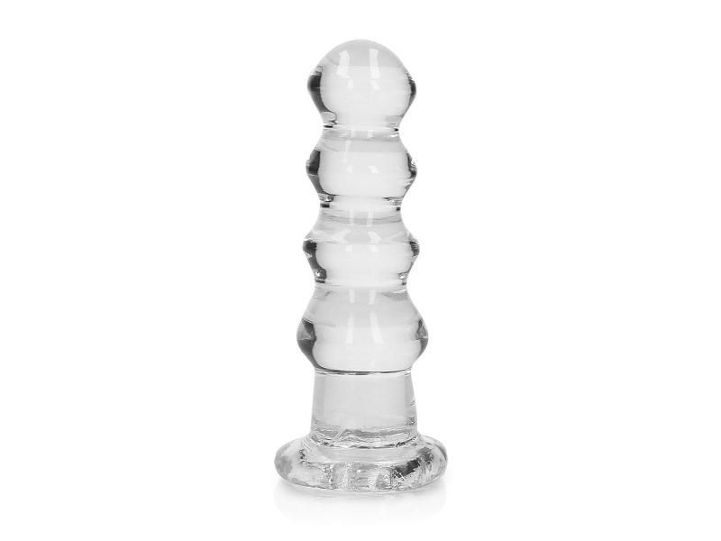 Realrock 5.5in Crystal Clear Curvy Dildo Plug, Color: Transparent