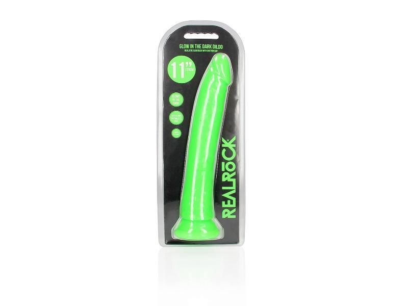 Realrock 11in Glow In The Dark Neon Slim No Balls Green