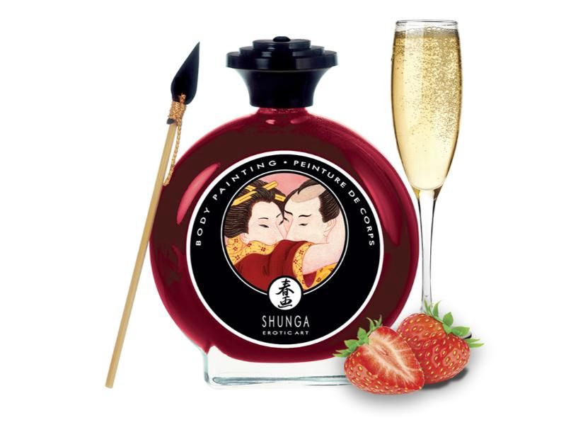 Shunga Body Paint, Fragrance: Sparkling Strawberry Wine