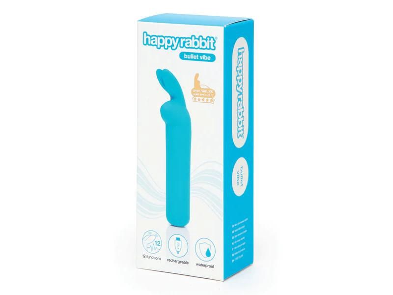 Happy Rabbit Rechargeable Bullet, Color: Blue