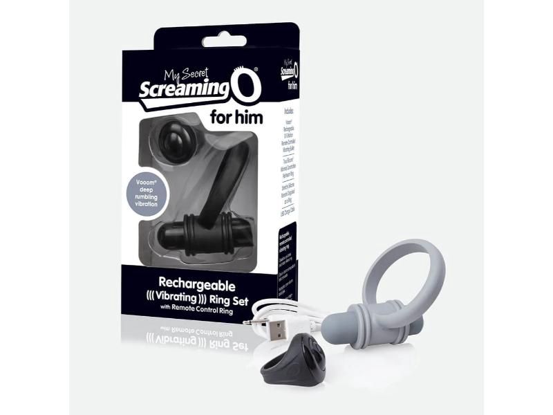 Screaming O Charged My Secret Bullet And Ring For Him Black