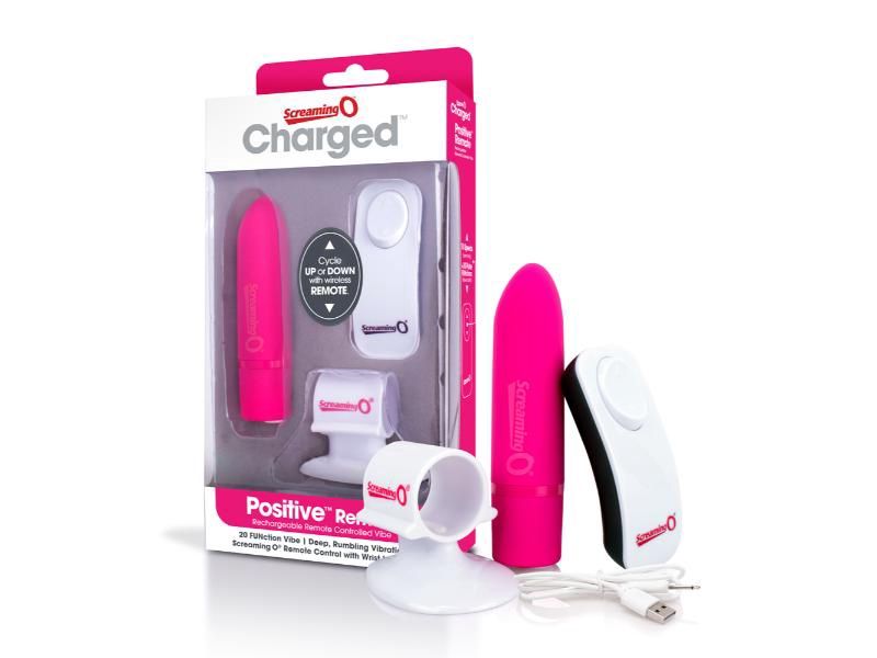Screaming O Charged Positive Remote Control, Color: Strawberry