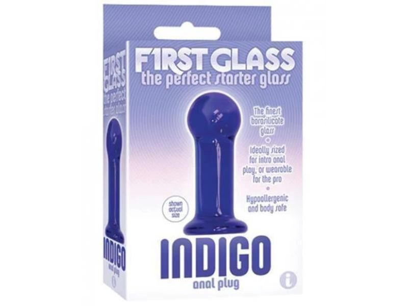First Glass Indigo Anal Plug