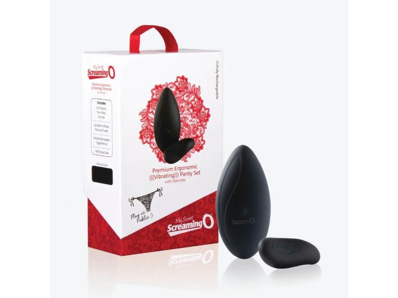 Screaming O Premium Ergonomic Remote Panty Set Black