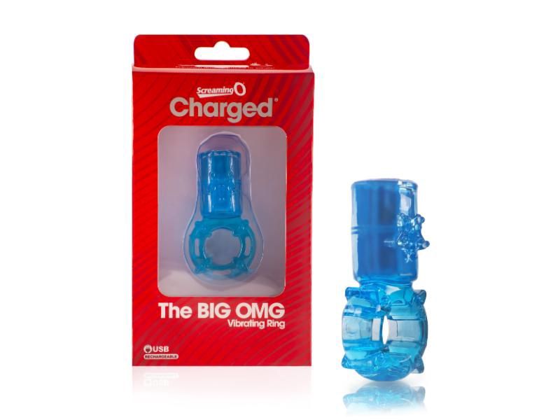 Screaming O Charged Big OMG Vibrating Ring Blue
