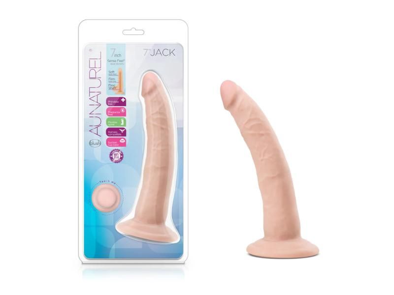 Au Naturel 7in Jack Dildo With Suction