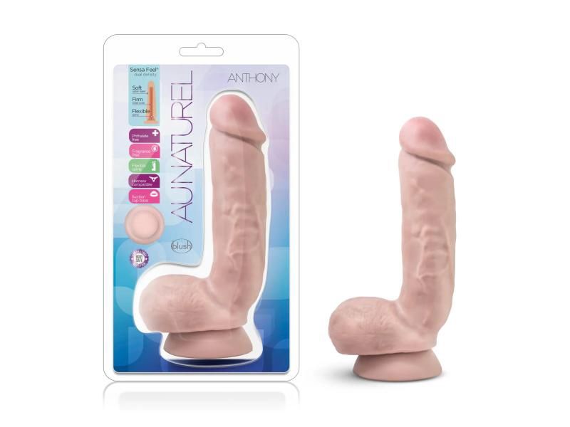 Au Naturel 8.5in Anthony Beige Dildo With Suction