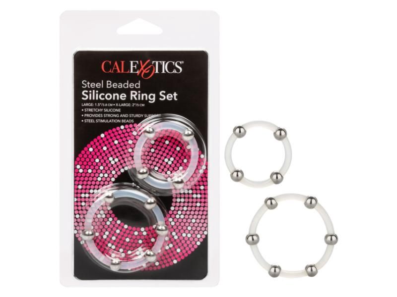 Calexotics Steel Beaded Silicone Ring Set