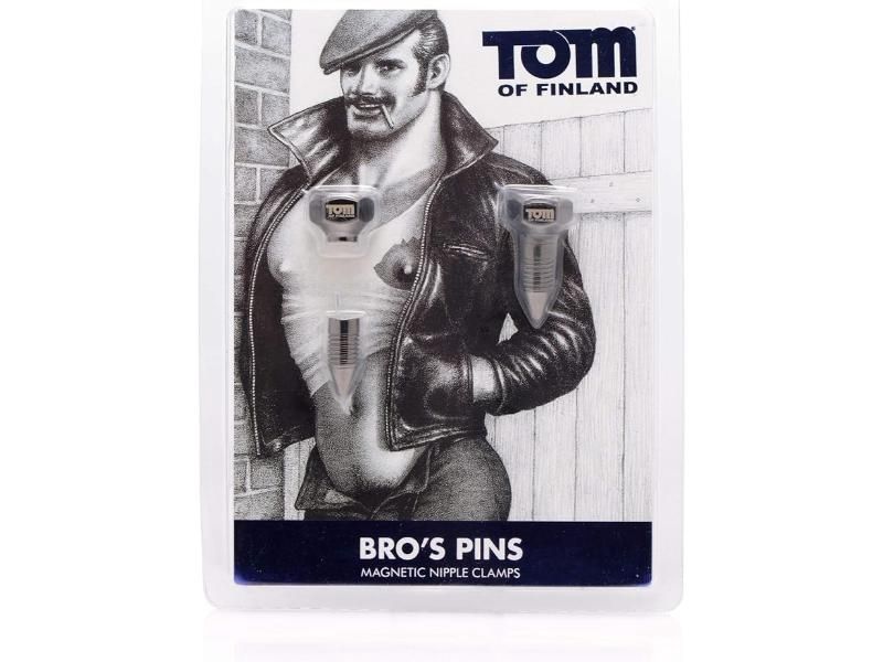 Tom of Finland Bro&#39;s Pins Magnetic Nipple Clamps