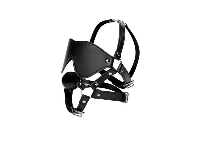 Strict Blindfold Harness and Ball Gag
