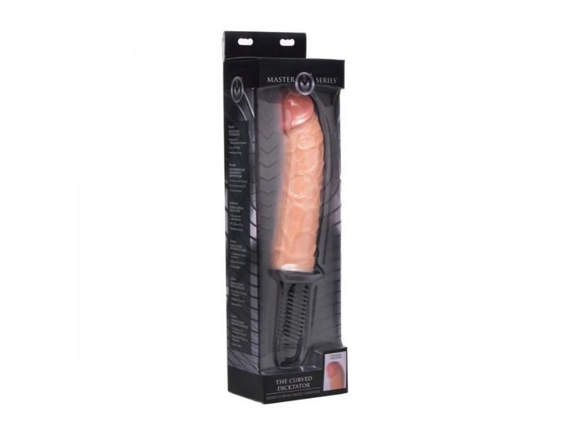 Master Series The Curved Dicktator Vibrating Giant Dildo Flesh