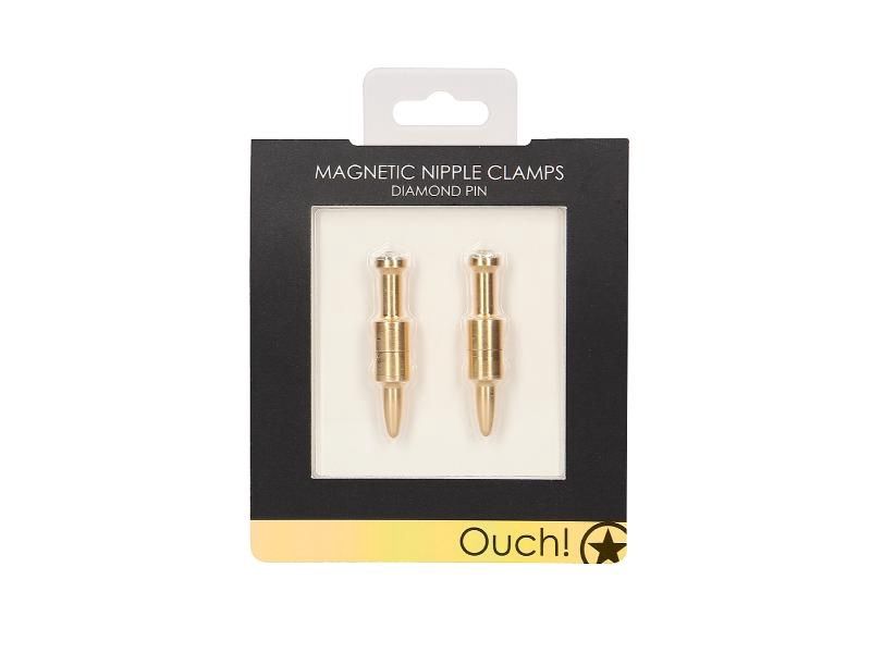 Magnetic Nipple Clamps Diamond Pin Gold