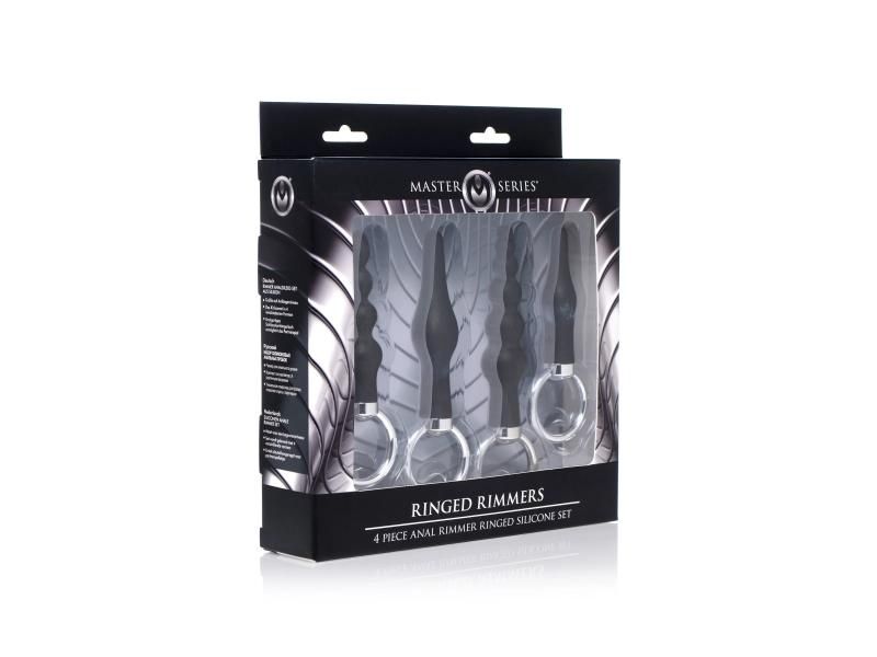 Master Series 4pc Silicone Anal Ringed Rimmer Set