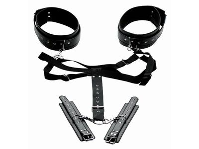 Acquire Easy Access Thigh Harness with Wrist Cuffs