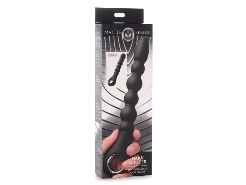 Master Series Dark Scepter 10x Vibrating Anal Beads