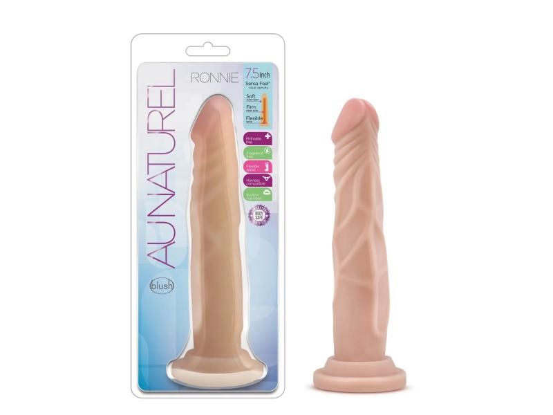 Au Naturel 7.5in Ronnie Beige Dildo With Suction