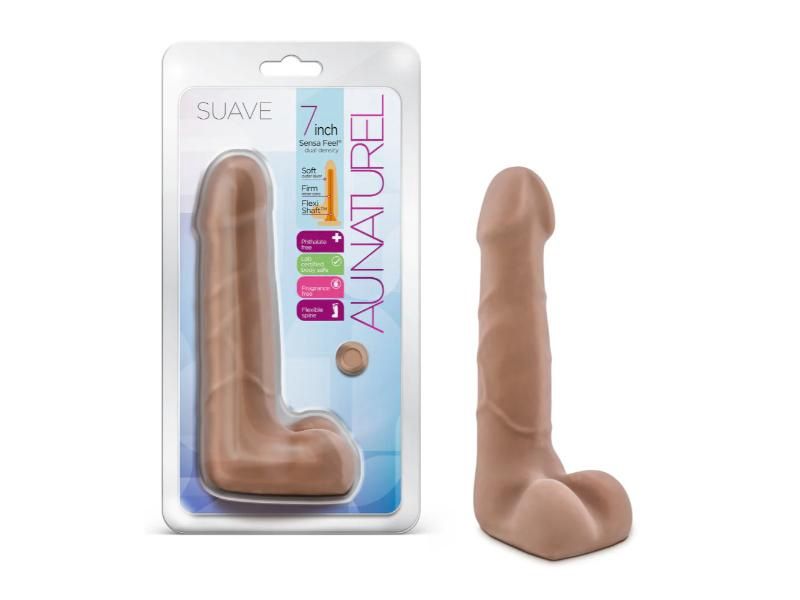 Au Naturel 7in Suave Latin Dildo With Balls