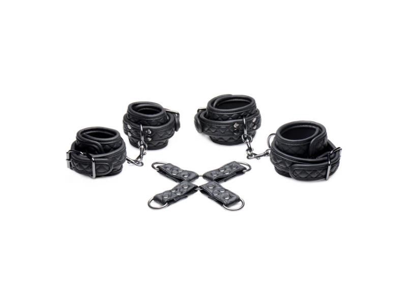 Concede Wrist &amp; Ankle Restraint Set with Bonus Hog-Tie Adaptor
