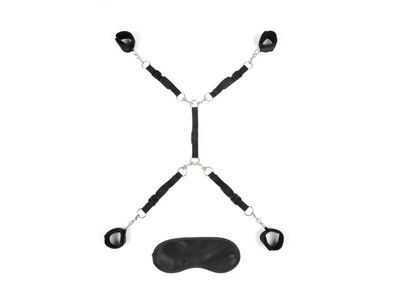 LuxFetish Bed Spreader 7pc Black