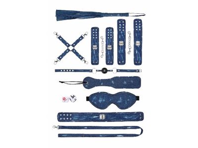 Ouch Denim Bondage Kit Blue
