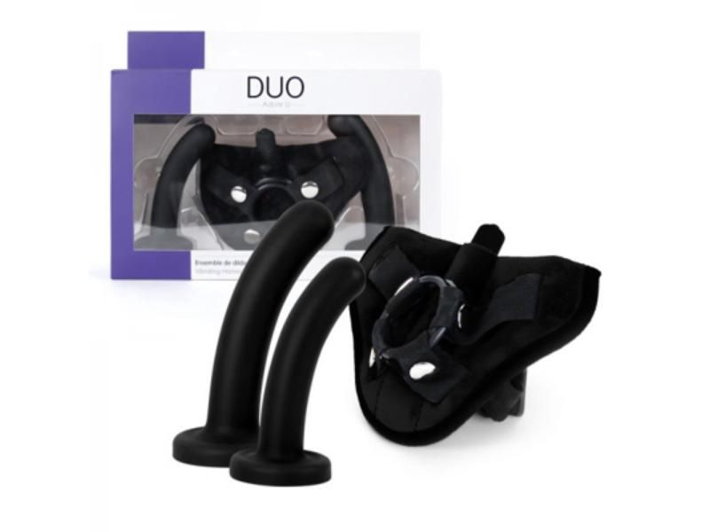 Adore U DUO Bullet Harness and Dildos Kit Black