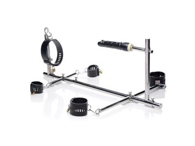 Master Series Imprisoned Metal Stockade With Dildo