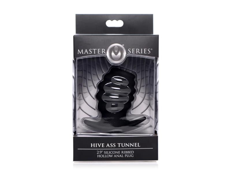 Master Series Hive Ass Ribbed Hollow Plug Small