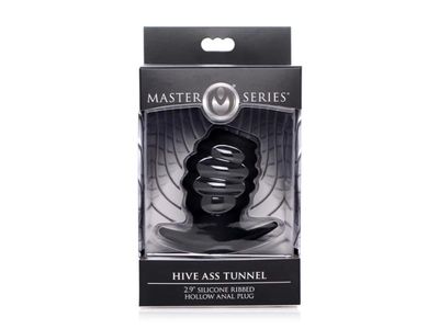 Master Series Hive Ass Ribbed Hollow Plug Small