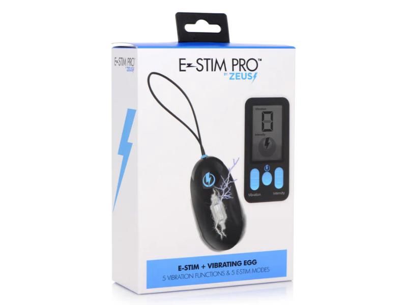 Zeus E-Stim Pro Silicone Vibrating Egg &amp; Remote Control