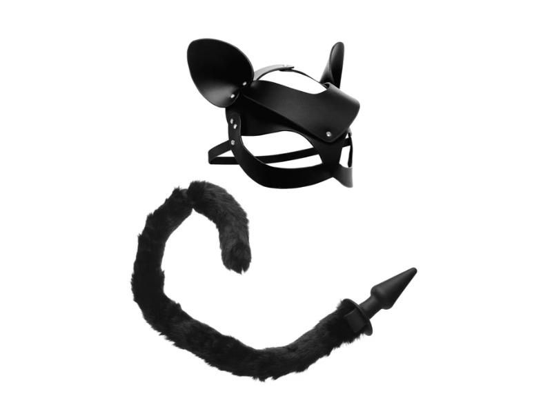 Tailz Black Cat Plug Tail and Mask Set