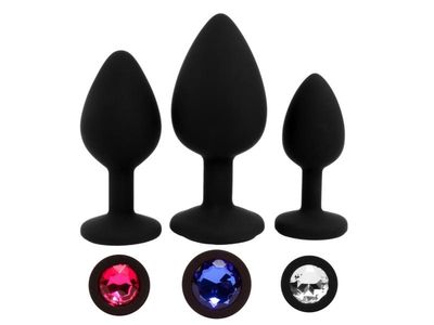 Adore U Elisa Anal Plug Set With Gems