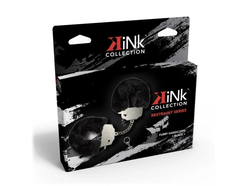 Kink Collection Furry Hand Cuffs, Color: Black