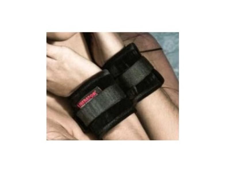 Liberator Plush Wrist Cuffs, Color: Black