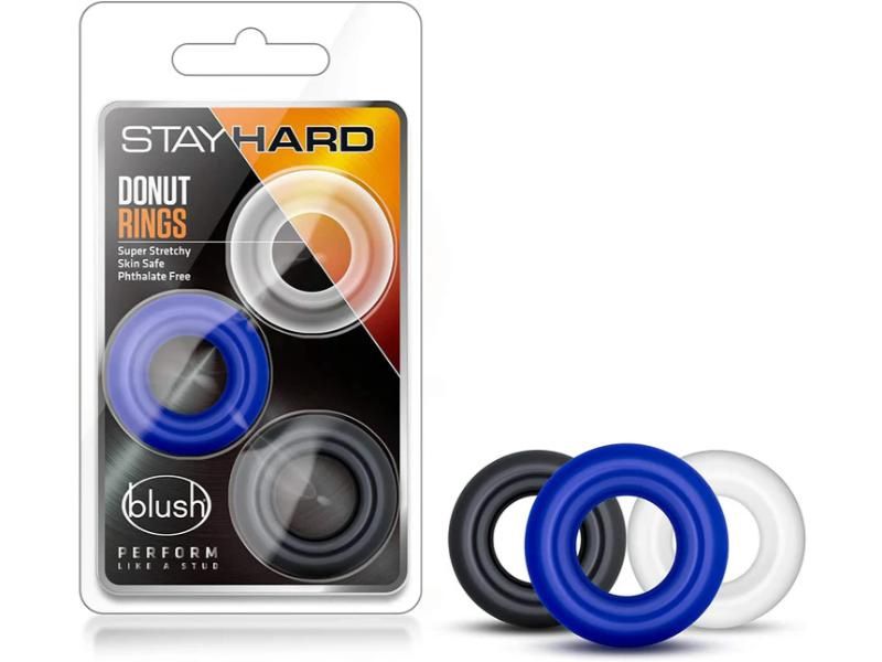 Stay Hard Donut Rings 3 Pack