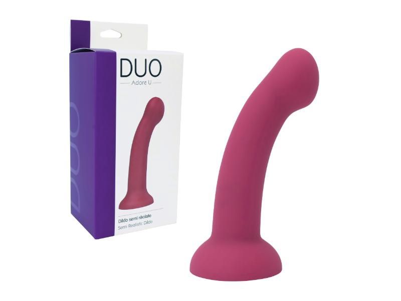 Adore U Duo Dildo Semi Realistic Red