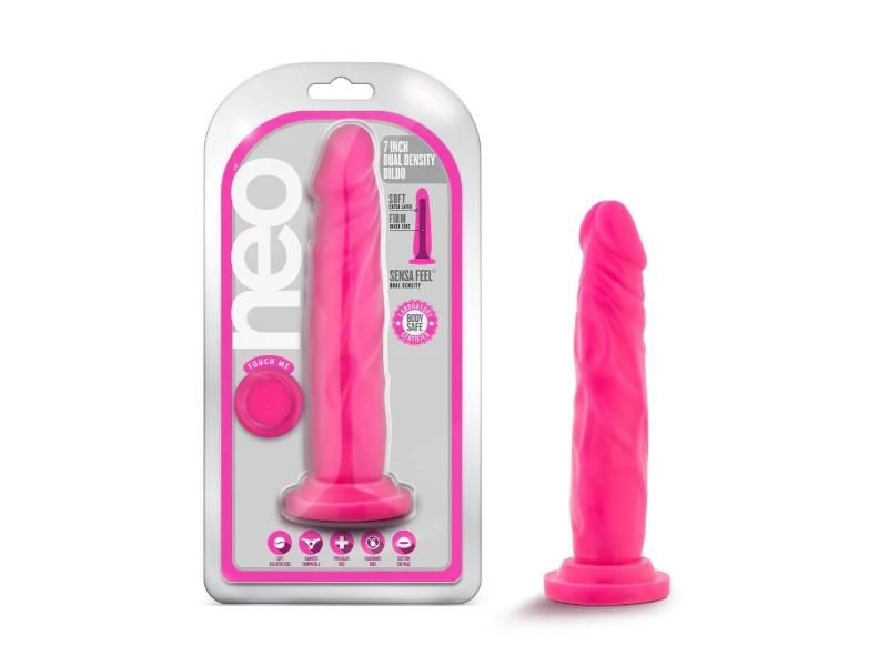 Neo 7.5in Dual Density Cock Pink