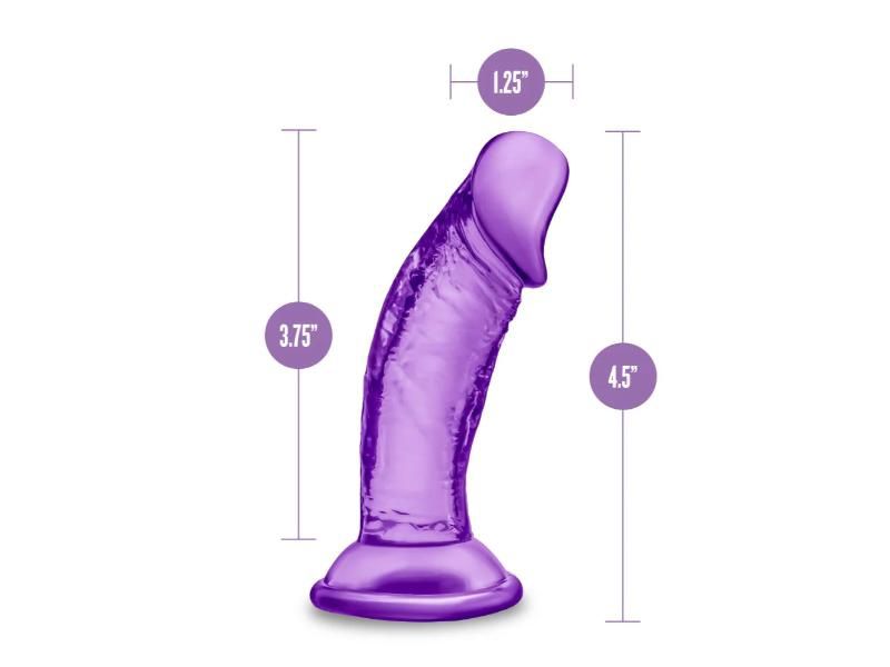 B Yours 4in Purple Sweet n Small Dildo Purple