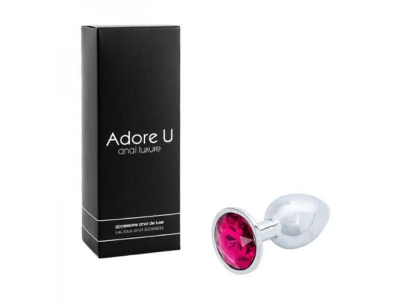 Anal Luxure Plug, Color: Pink, Item: Silver Round, Size: Small