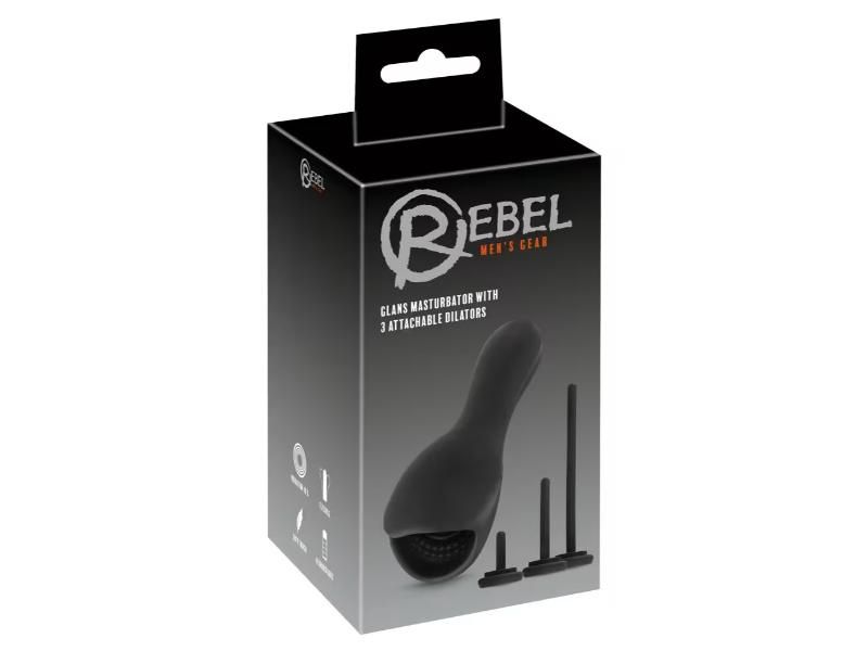 Rebel Glans Masturbator 3 Attachable Dilators