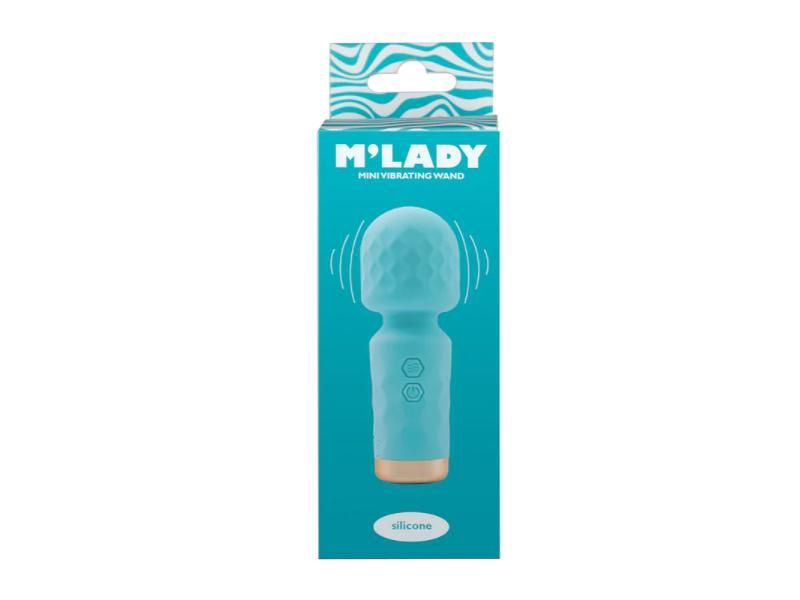 M'Lady Mini Vibrator Wand, Color: Teal