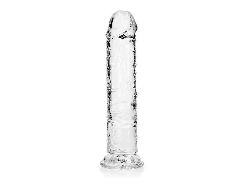 Realrock 8in Straight Realistic Dildo With Suction Cup, Color: Transparent