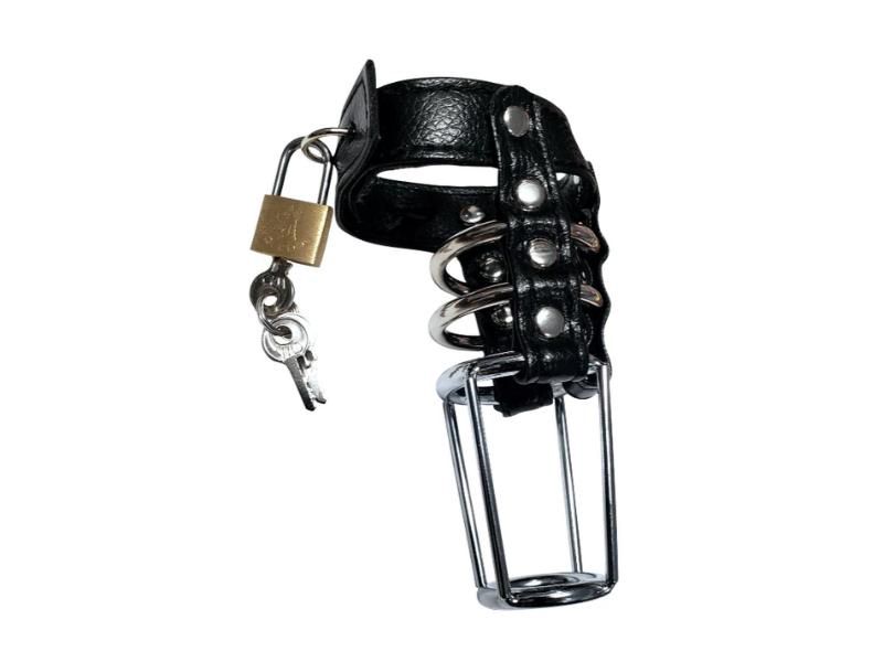 Rapture Leather And Steel Cock Cage